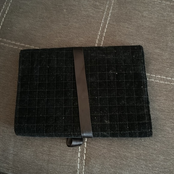 CHANEL Suede TriFold Makeup Clutch with Wrap Around Bow - Picture 2 of 6